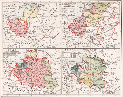 Karten zur Geschichte Polens und des Westlichen Russlands